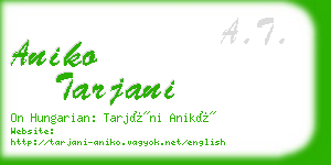 aniko tarjani business card